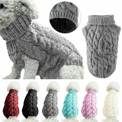 Warm knitted dog sweater - warm,