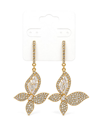Gold rhinestone butterfly - gold,